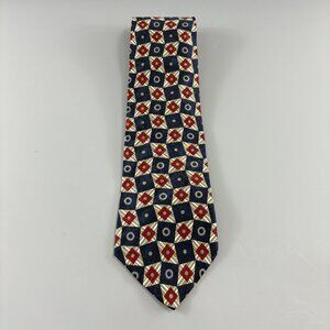 Classic Collection by Van Heusen Blue / Red Geometric Men's Tie 4" x 60"